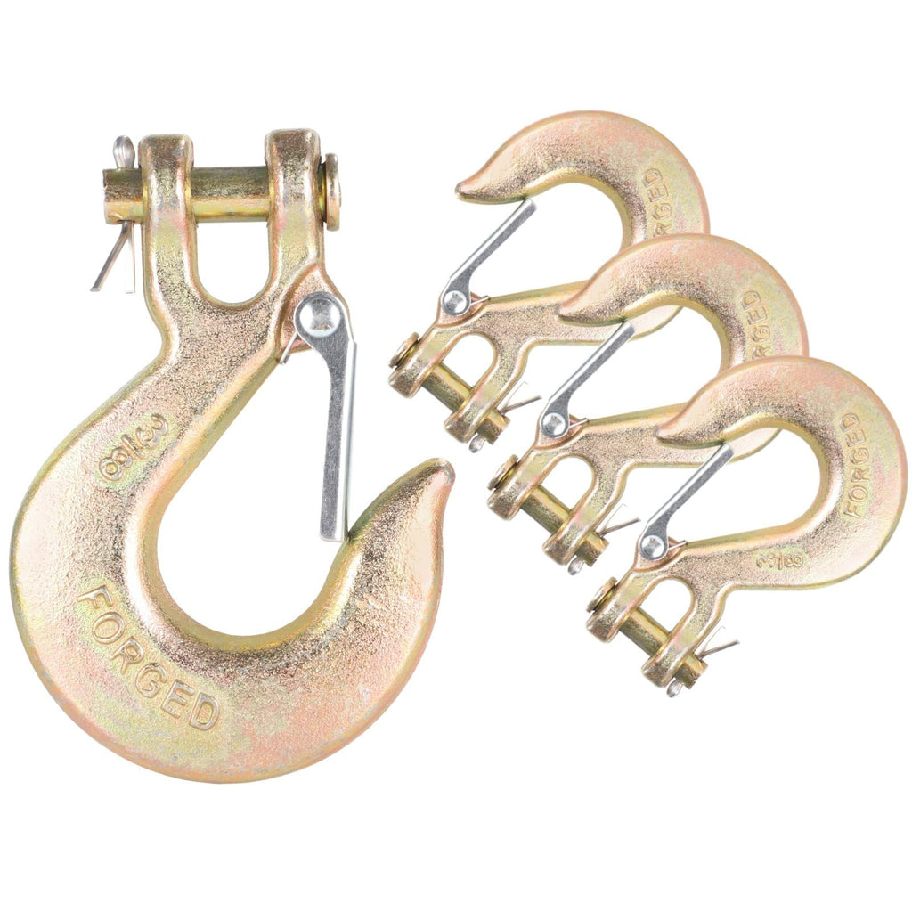 3/8-Inch Grade 70 Steel Clevis Slip Hooks 4-Pack Q75620