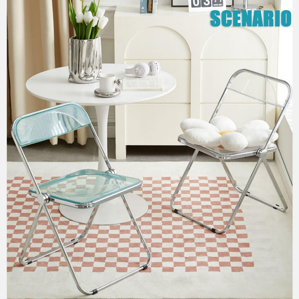 Transparent 18in Foldable Chair with Backrest D8167