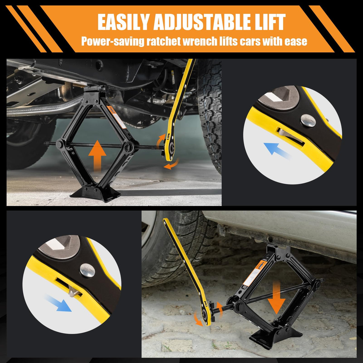 2 Ton Scissor Jack Kit with Lug Wrench V903