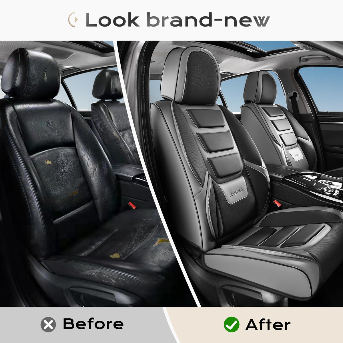 Waterproof Leather Car Seat Covers Full Set Z739794