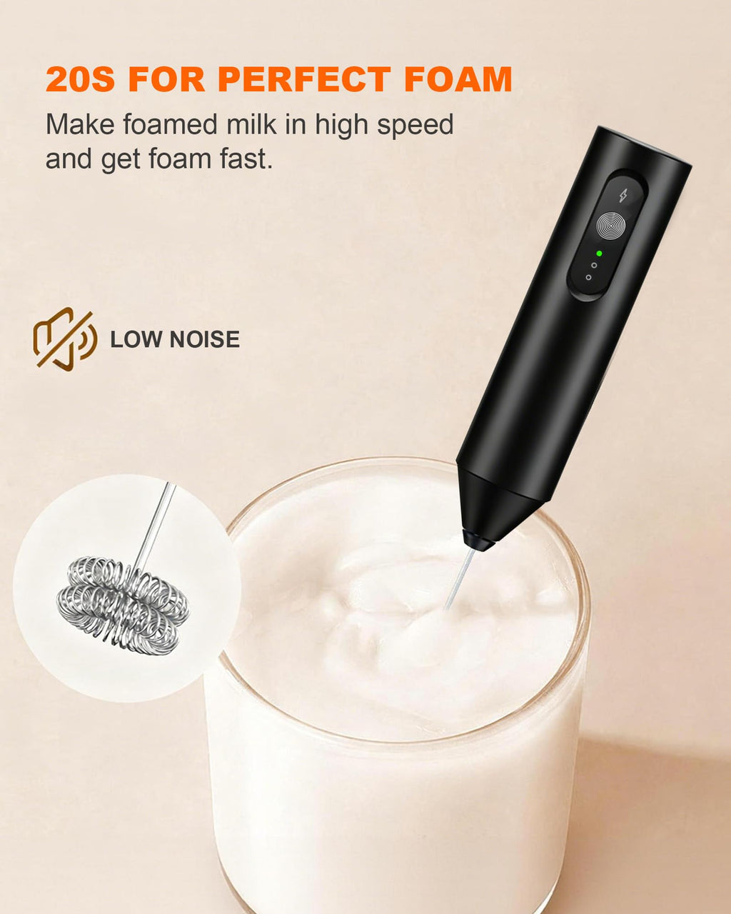 Rechargeable Handheld Milk Frother V700