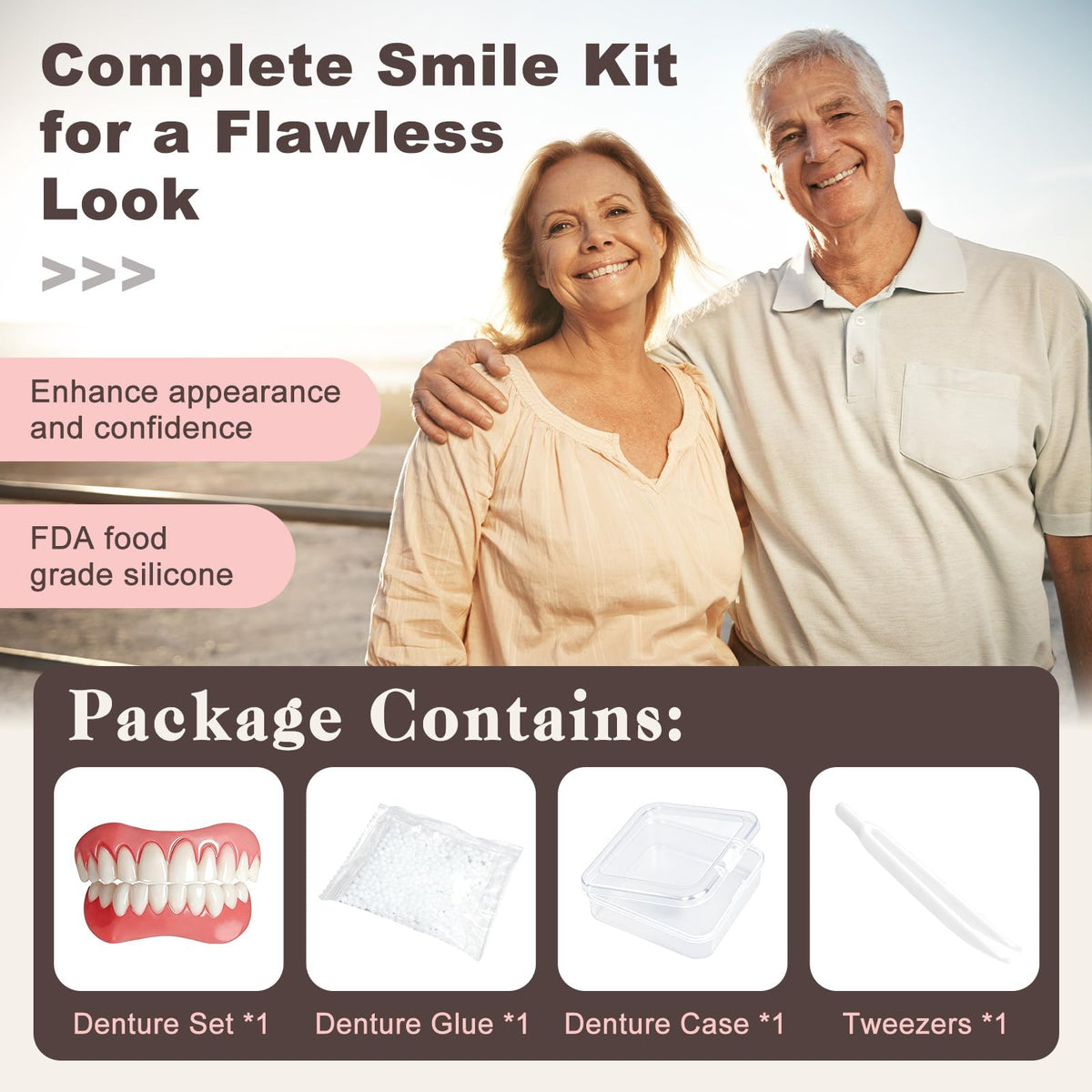 Moldable Silicone False Teeth Veneers Kit Z365