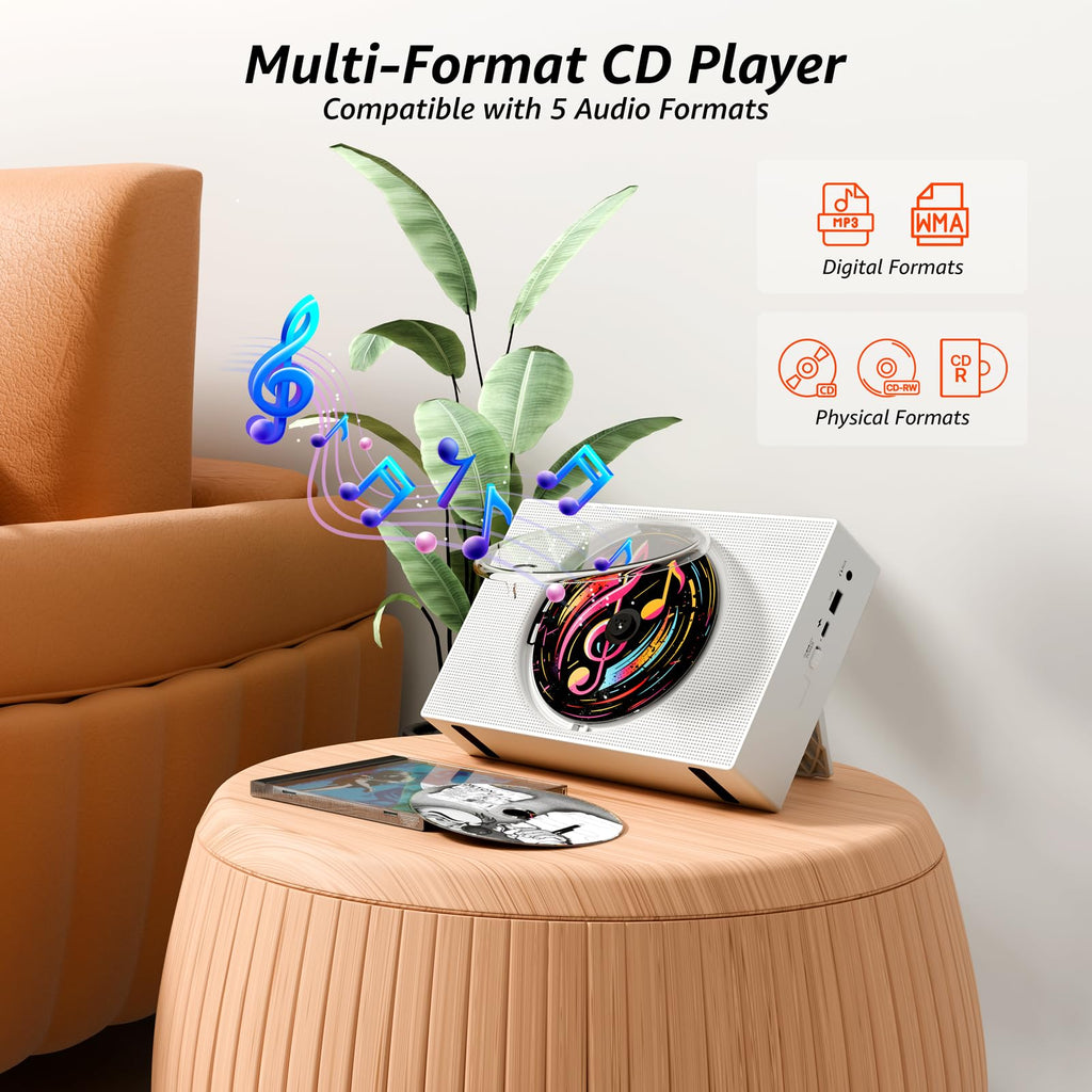 Portable CD Player Boombox with Bluetooth FM Radio V2353