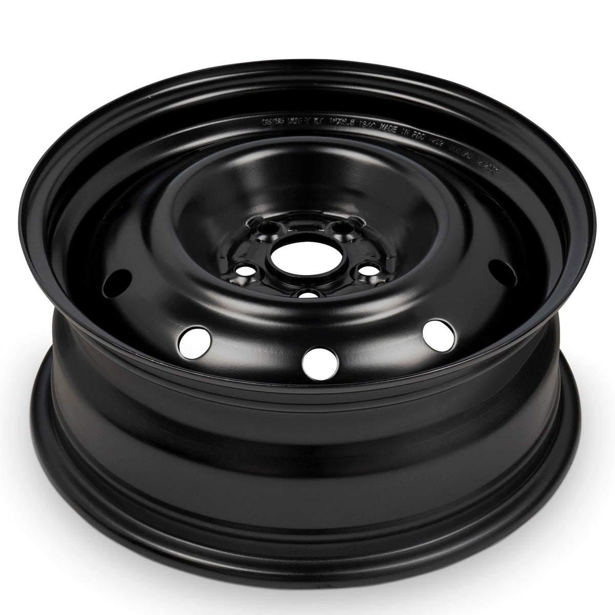 16x6.5 in Steel Wheel Rim 5 Lug 100mm 55mm Offset 56.1mm CB Powder-Coated Black S85344