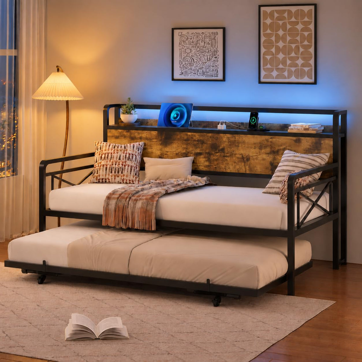 Twin Daybed with Pop Up Trundle P38676