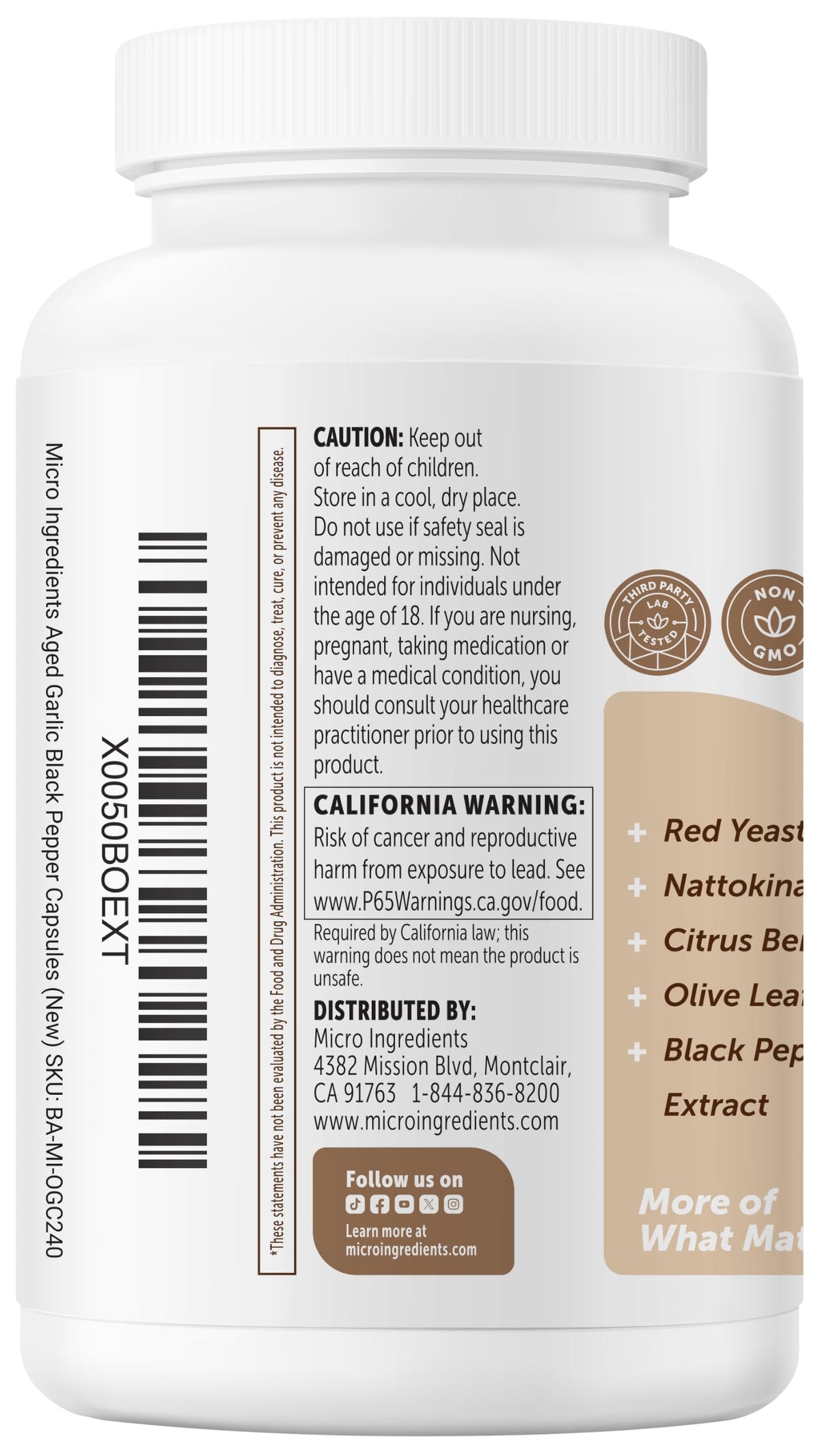 Odorless Aged Garlic & Black Garlic U9715