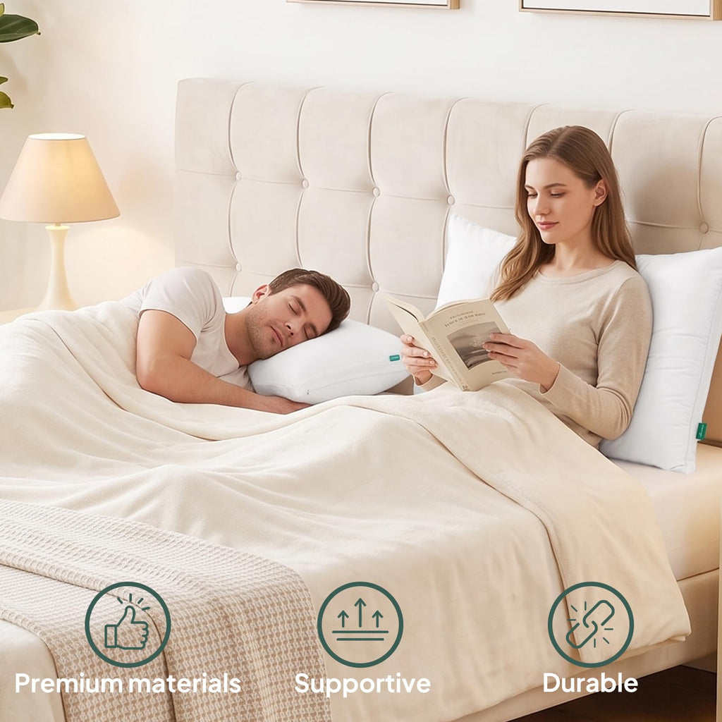 King Size Set of 2 Adjustable Memory Foam Bed Pillows H185