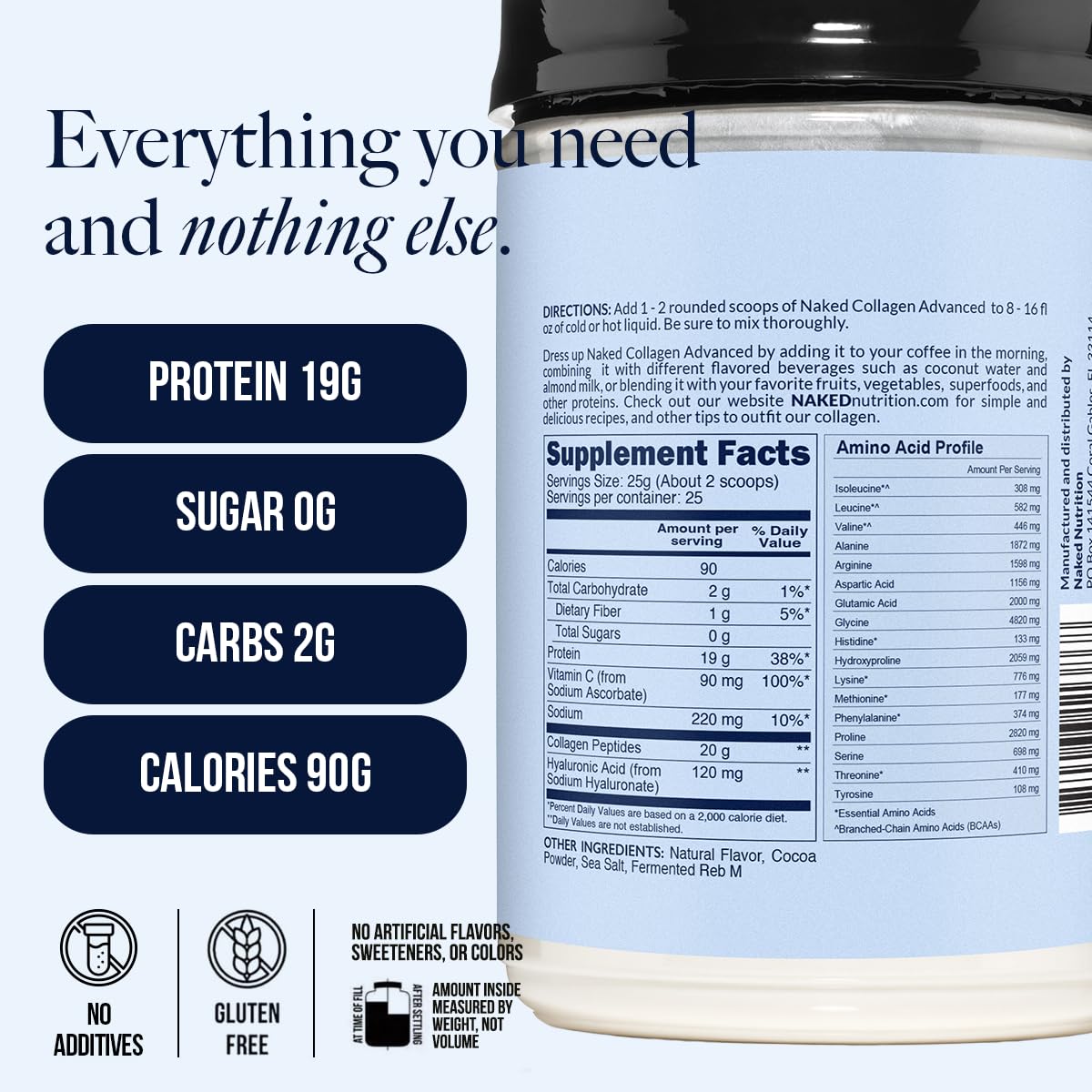 Chocolate Collagen Peptides Protein Powder, 1.3LB K563552