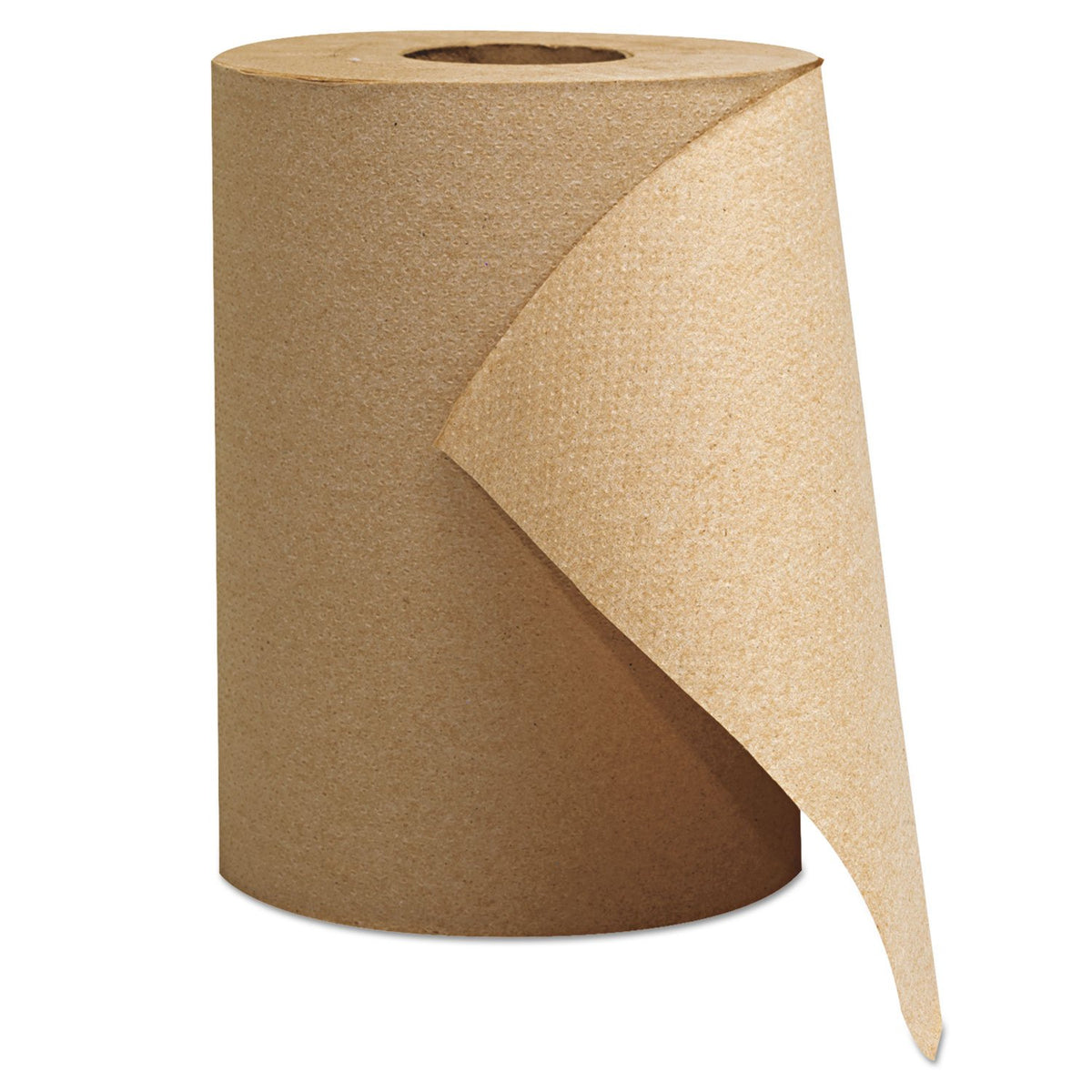Brown 1-Ply Hardwound Roll Towels 8-Inch x 300 ft 12 Rolls I302369
