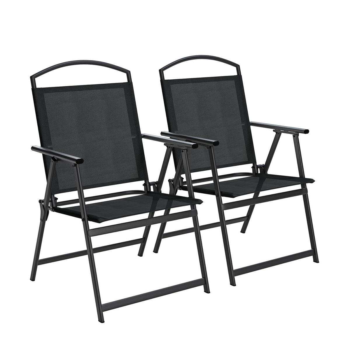 Folding Outdoor Chairs Set of 2 Black G223687