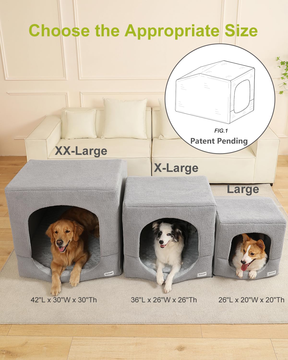 Small Dog House with Dog Cave Bed Z16328