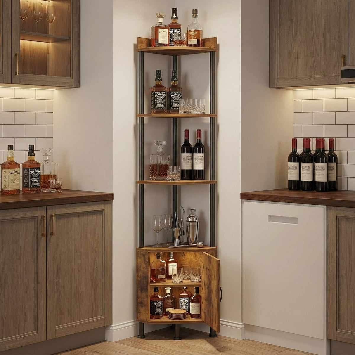 5-Tier Corner Shelf Stand T389