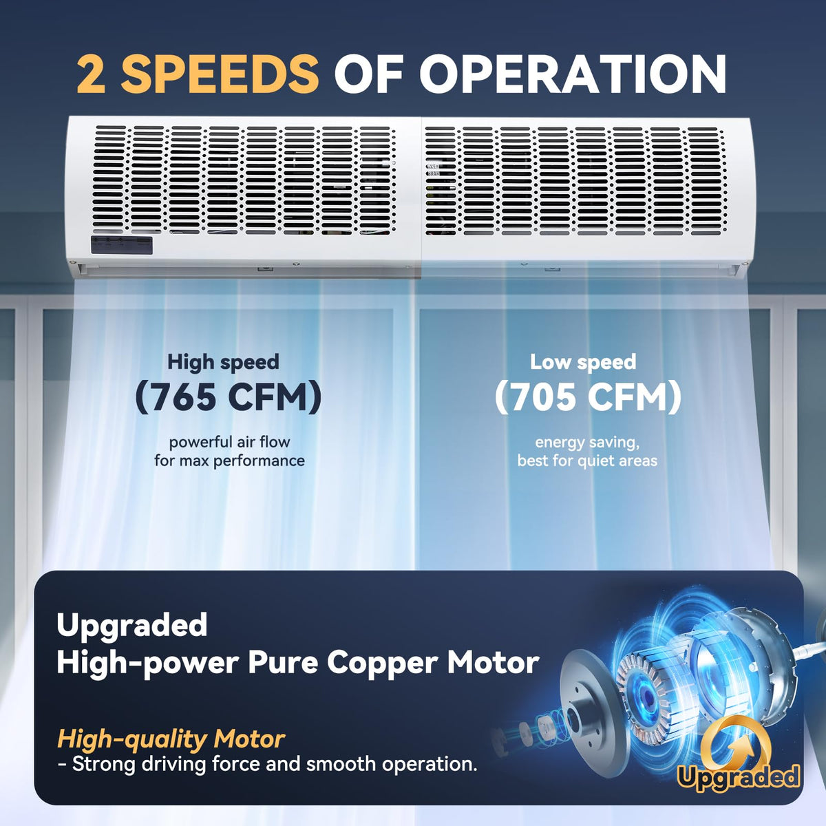 36'' Air Curtain with Remote Control 110V P185