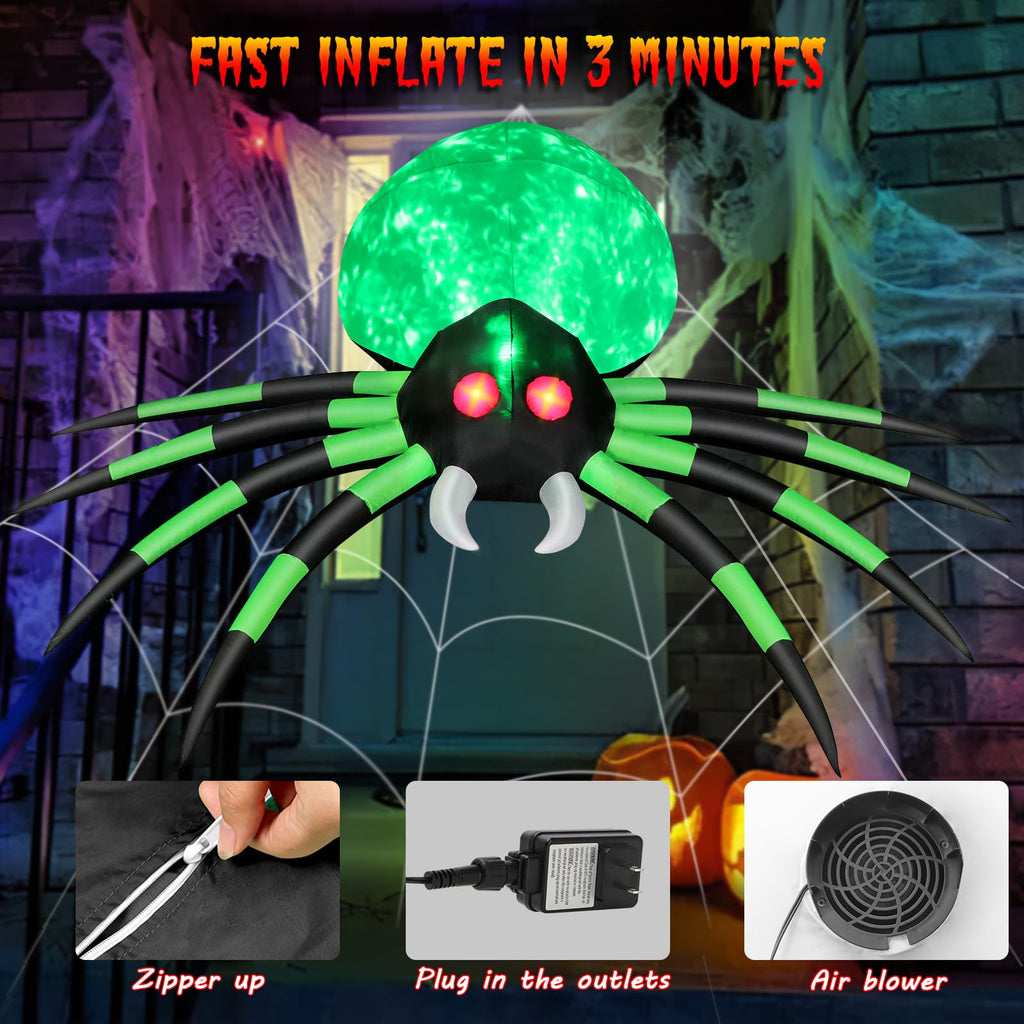 12 FT Halloween Inflatable Spider Outdoor Decoration V755799