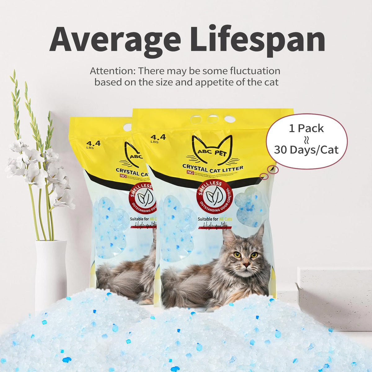 Cat Litter Crystals 17.2 lbs Q649