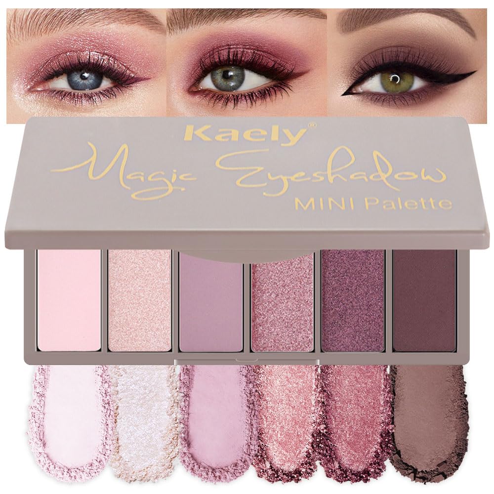 6 Colors Mini Rose Pink Eyeshadow Palette X5201