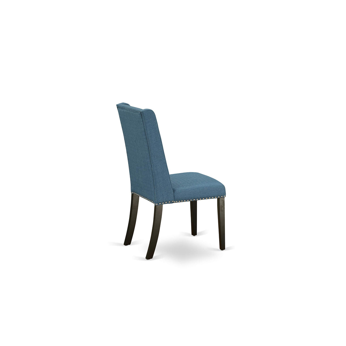 3 Piece Dining Table Set with 2 Blue Linen Fabric Chairs G73644
