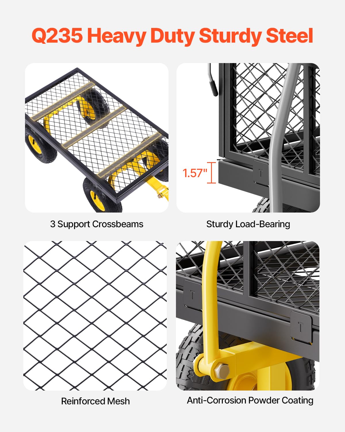 500lbs Steel Garden Cart A570