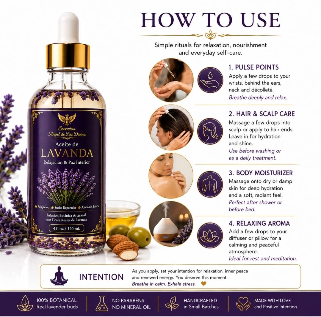 Lavender Body Oil 4 Fl Oz H12462