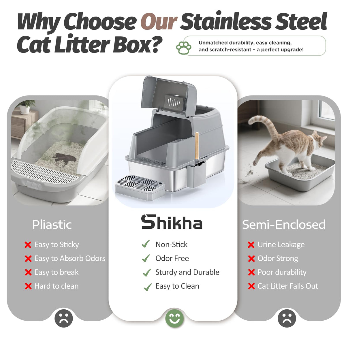 Stainless Steel Cat Litter Box P2772
