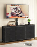TV Stand with Mount and 9 Fabric Drawers W950