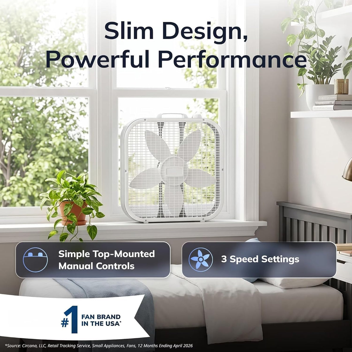 20" 3-Speed Weather-Resistant Box Fan T515836