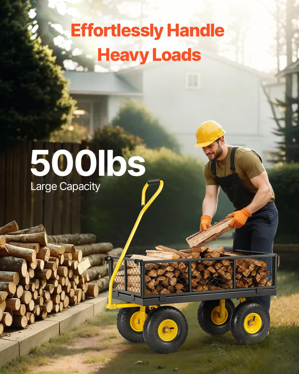 500lbs Steel Garden Cart A570
