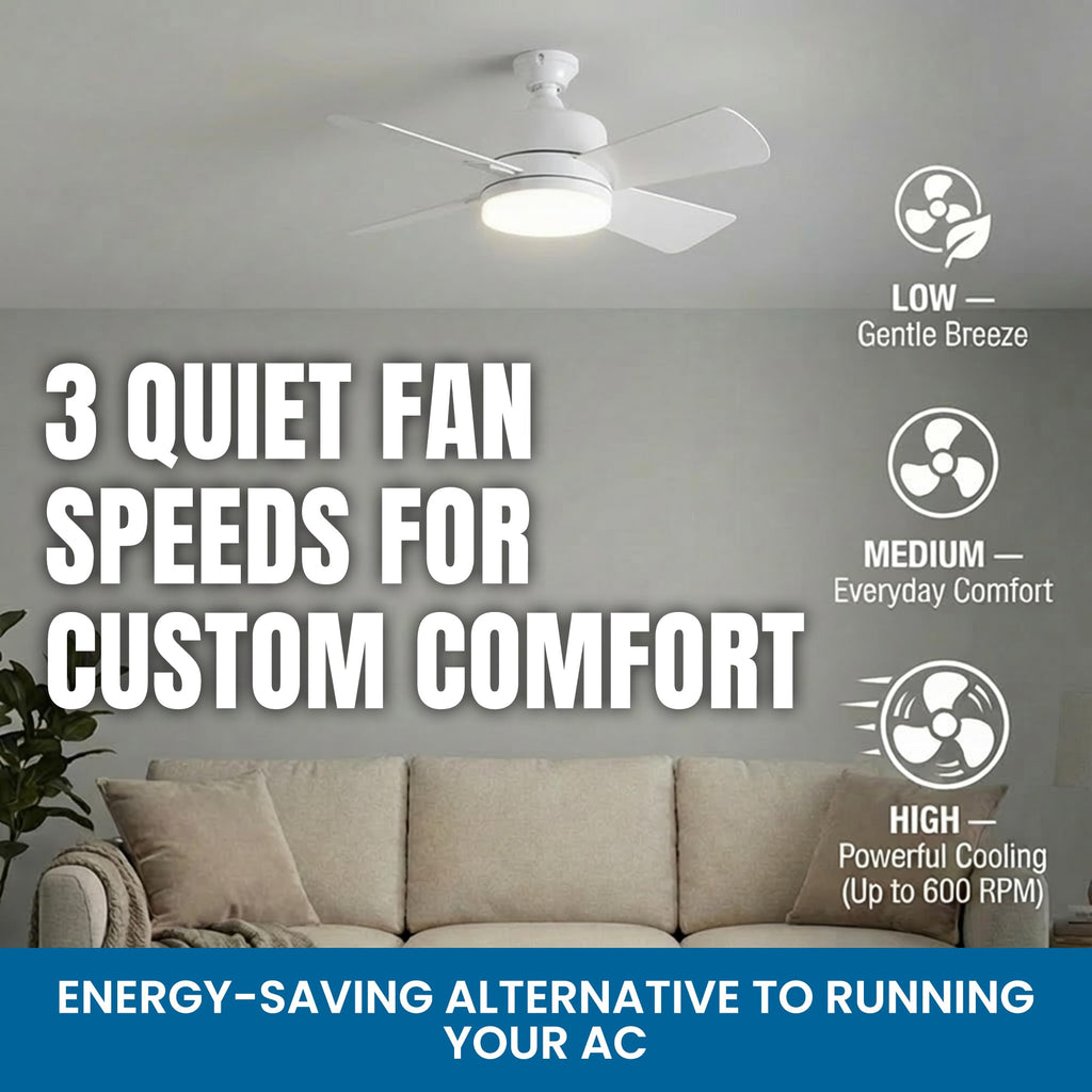 15.4" Socket Fan Light Ceiling Fan with Remote Control F976445