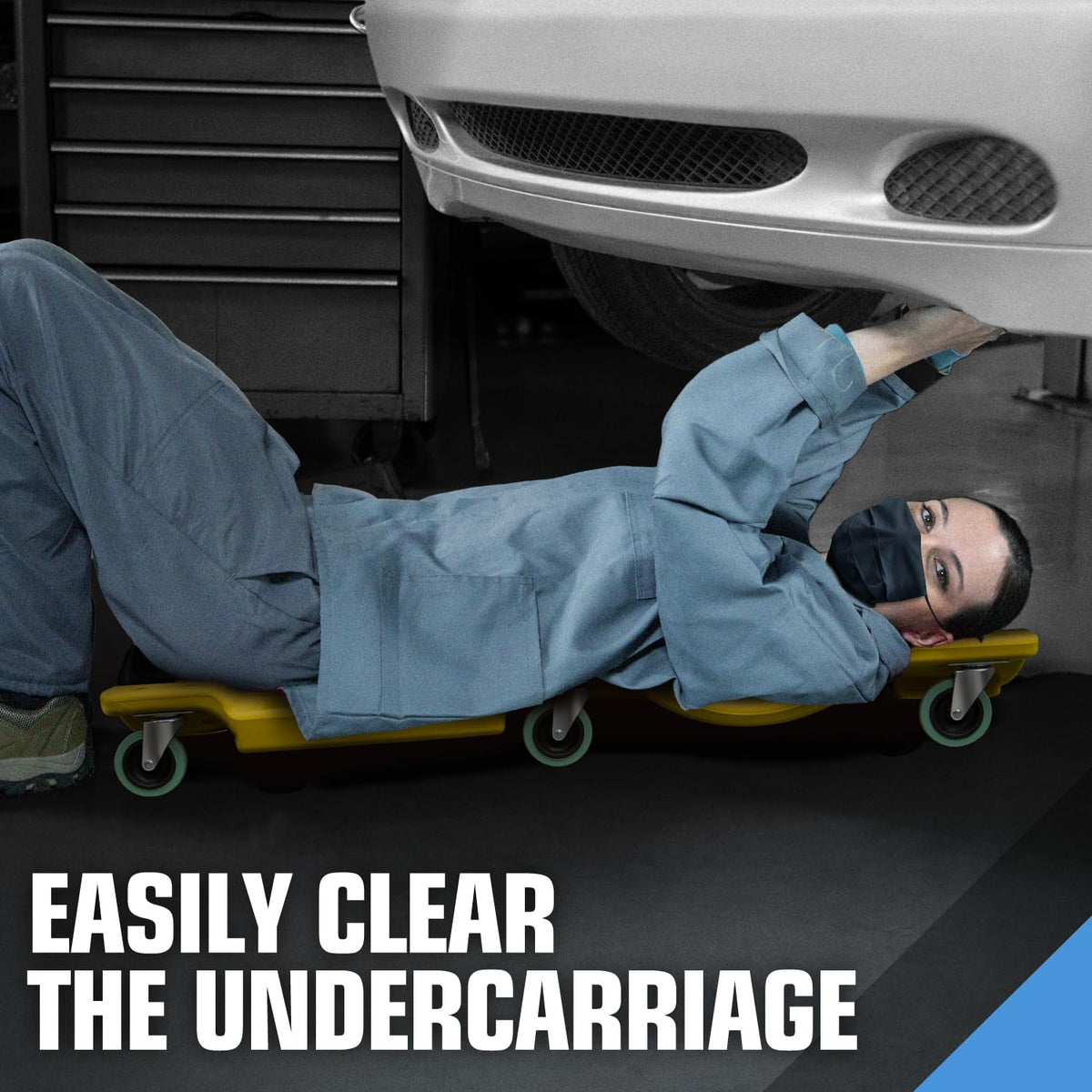 40 Inch Rolling Garage Creeper with Padded Headrest Y26657