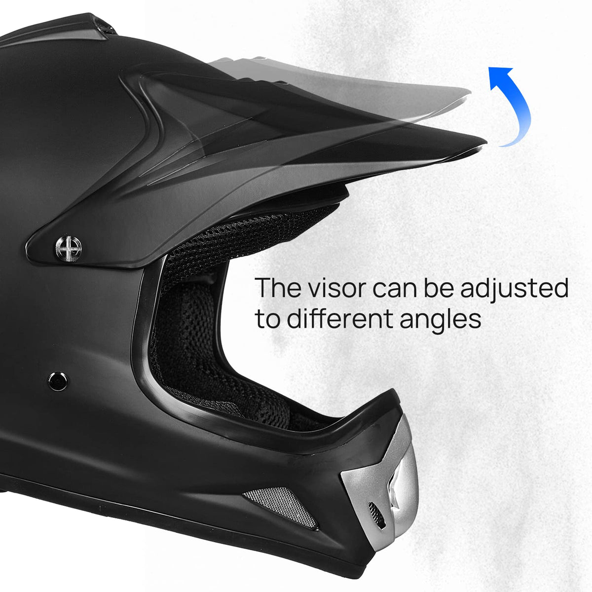 Youth Kids Full Face Motocross Helmet Matte Black J212150