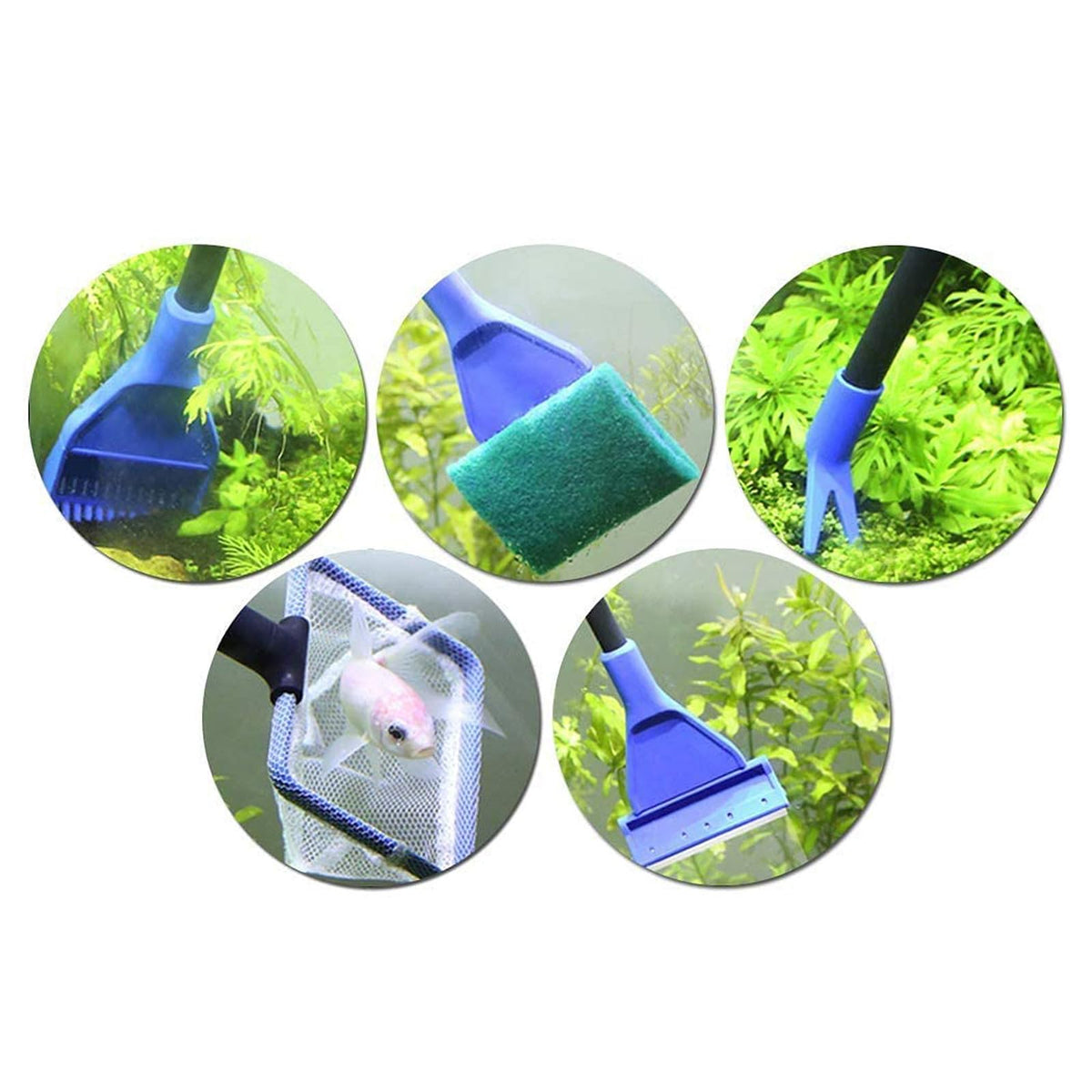 Aquarium Cleaning Tool Set with 5 in 1 Brush Y179