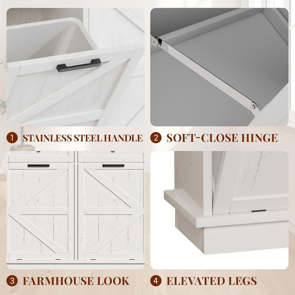 10 Gallon Double Tilt Out Trash Can Cabinet P216