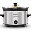 Electric Oval Slow Cooker, 2 Qt, Stainless Steel R823886