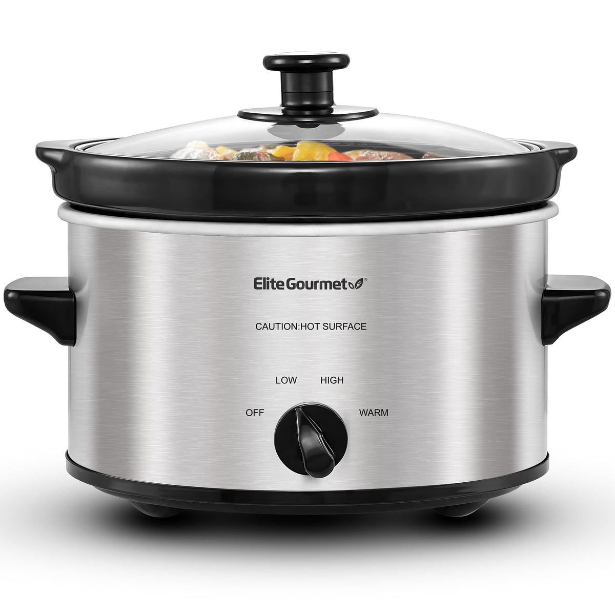 Electric Oval Slow Cooker, 2 Qt, Stainless Steel R823886