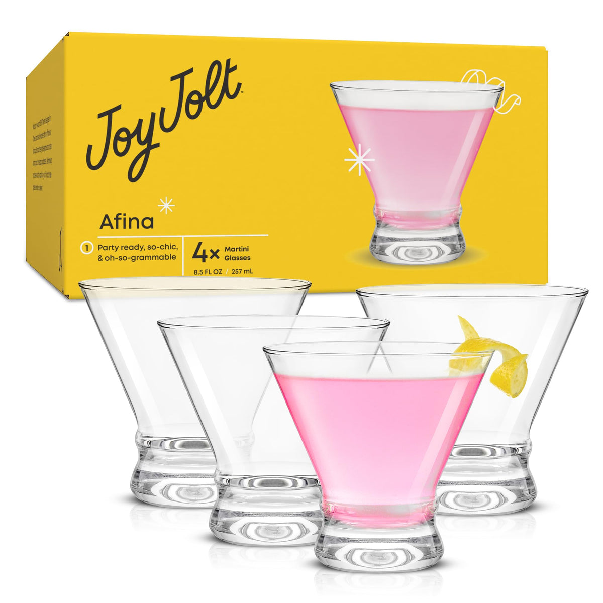 Stemless Martini Glasses Set of 4 U42081