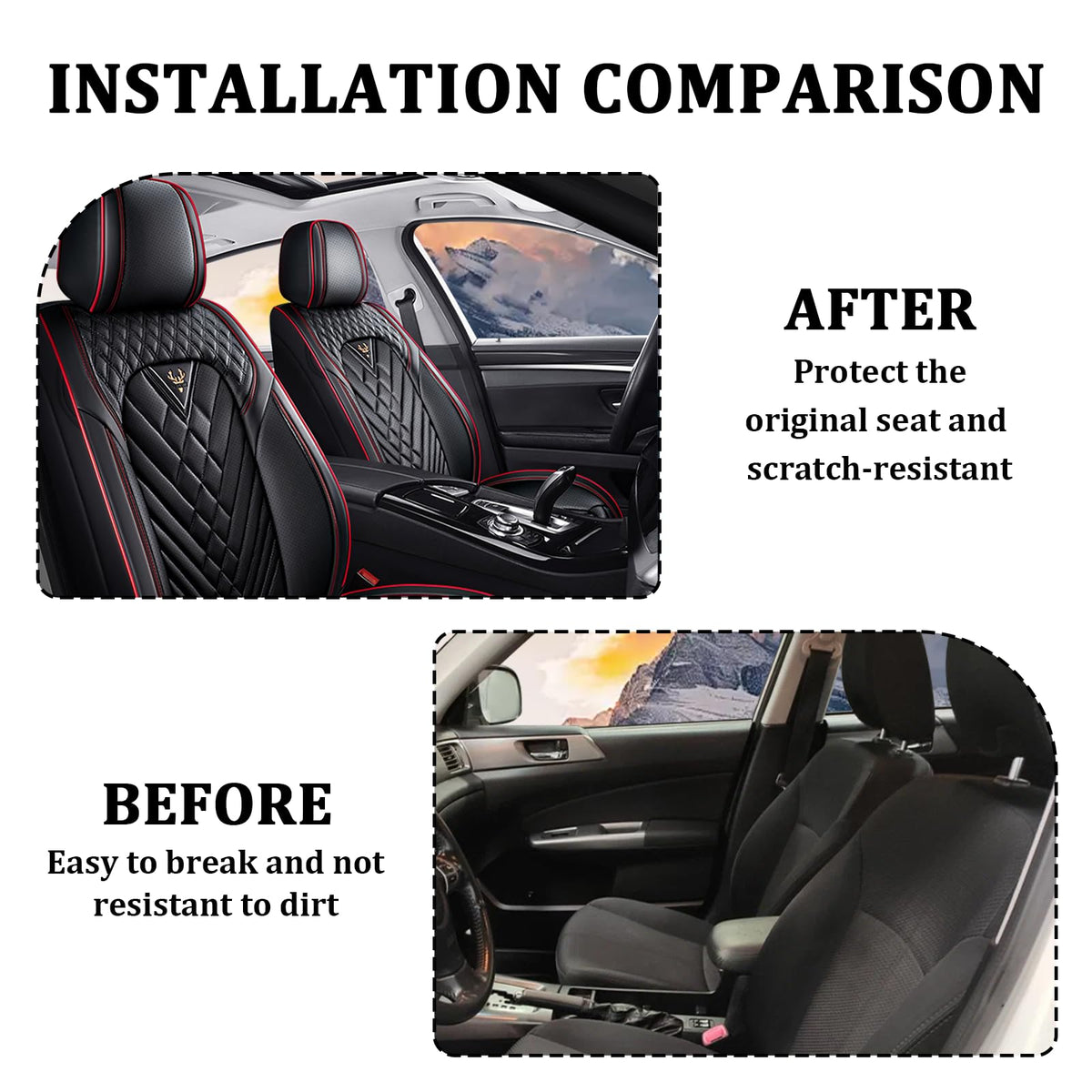 Waterproof Nappa Leather Full Set Car Seat Covers R966180