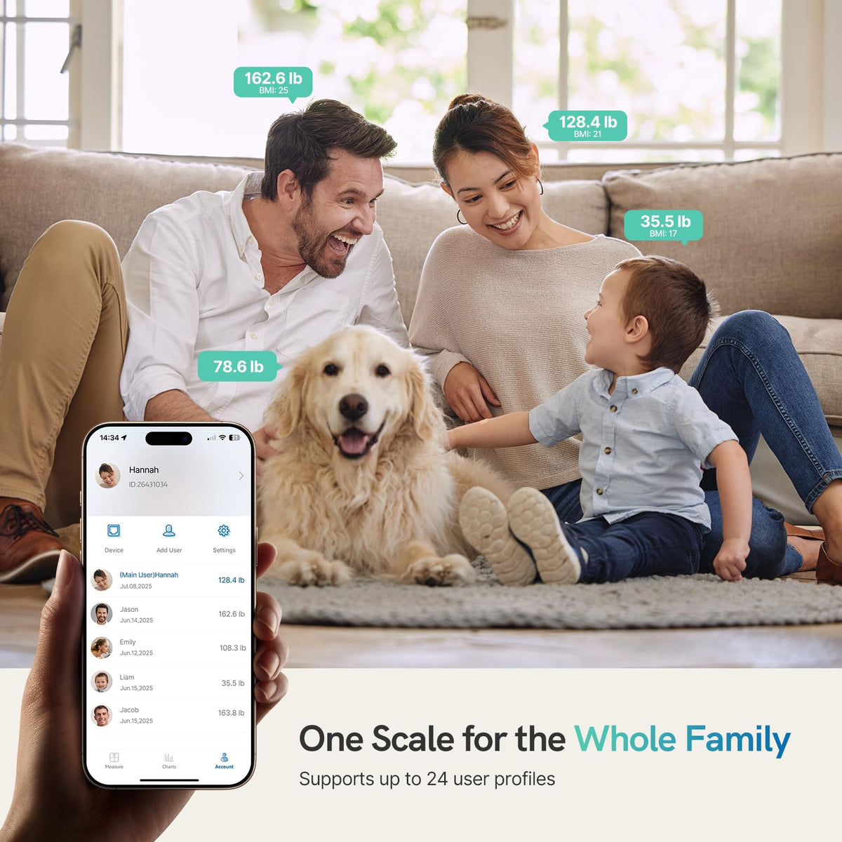 Smart Scale for Body Weight, BMI & Body Fat H89388