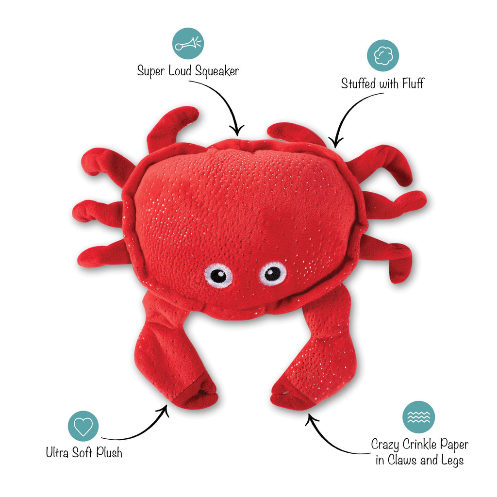 Squeaker Pet Toy Crab Medium B61818