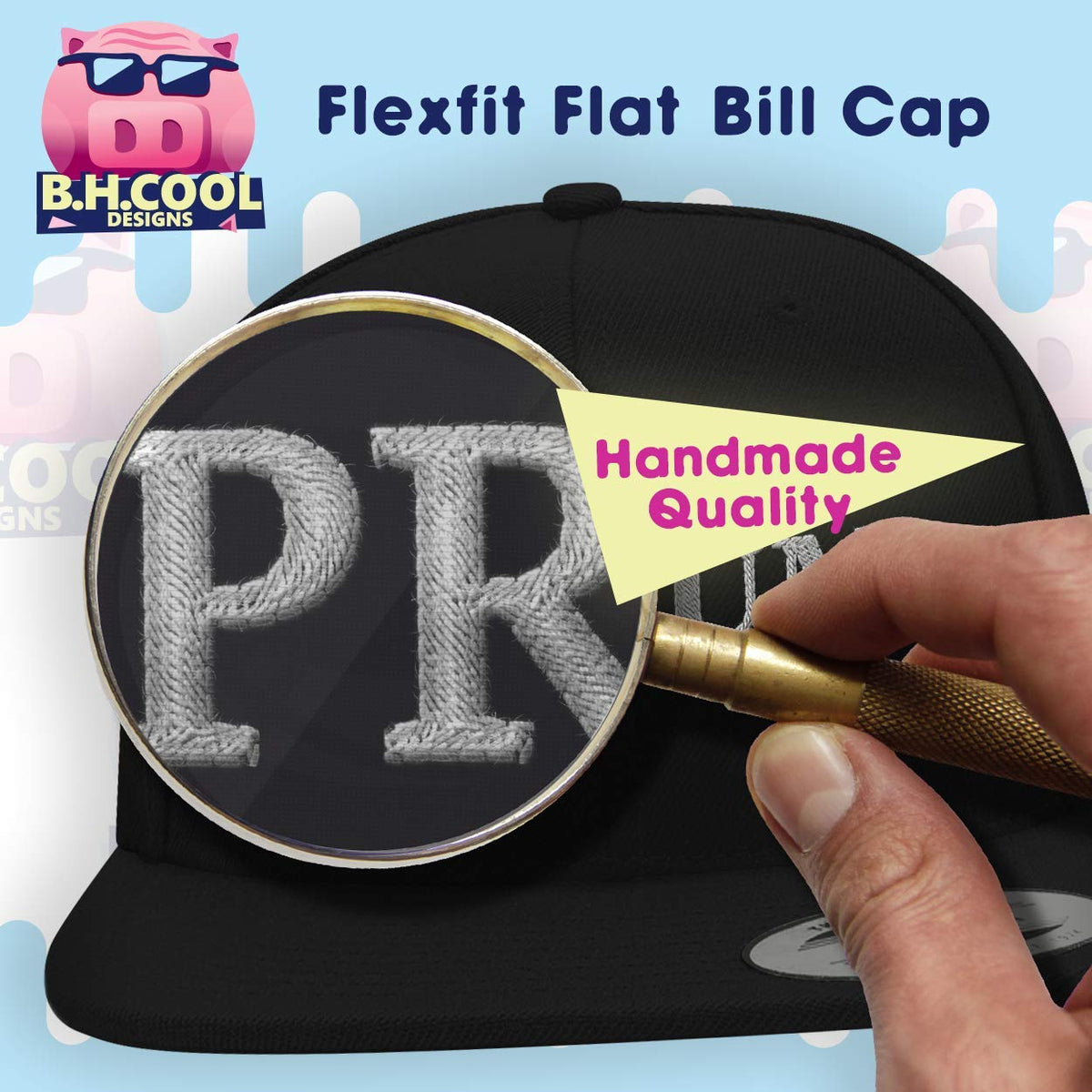 Flat Bill Fitted Hat T337
