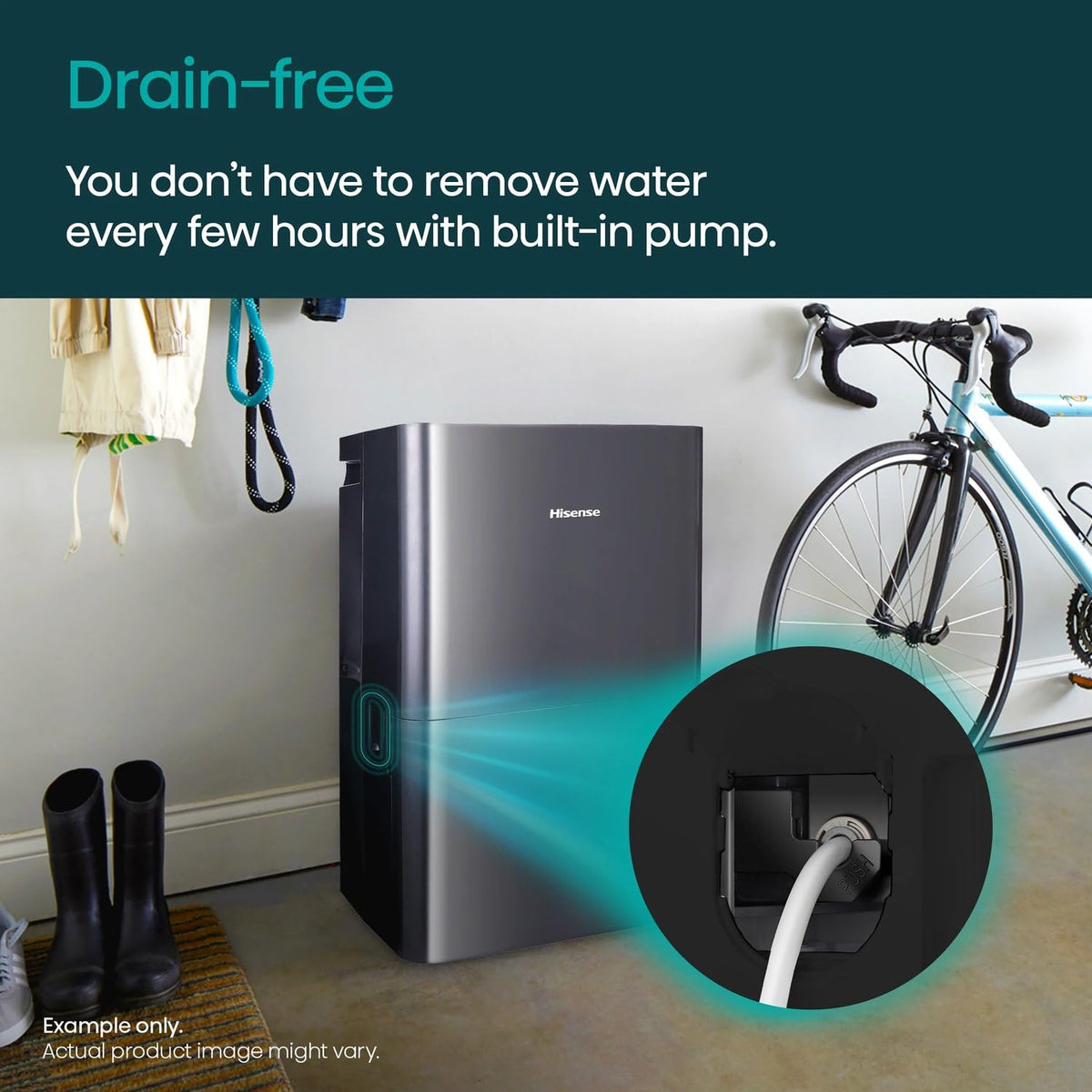 50-Pint Portable Dehumidifier with Built-In Pump X783432
