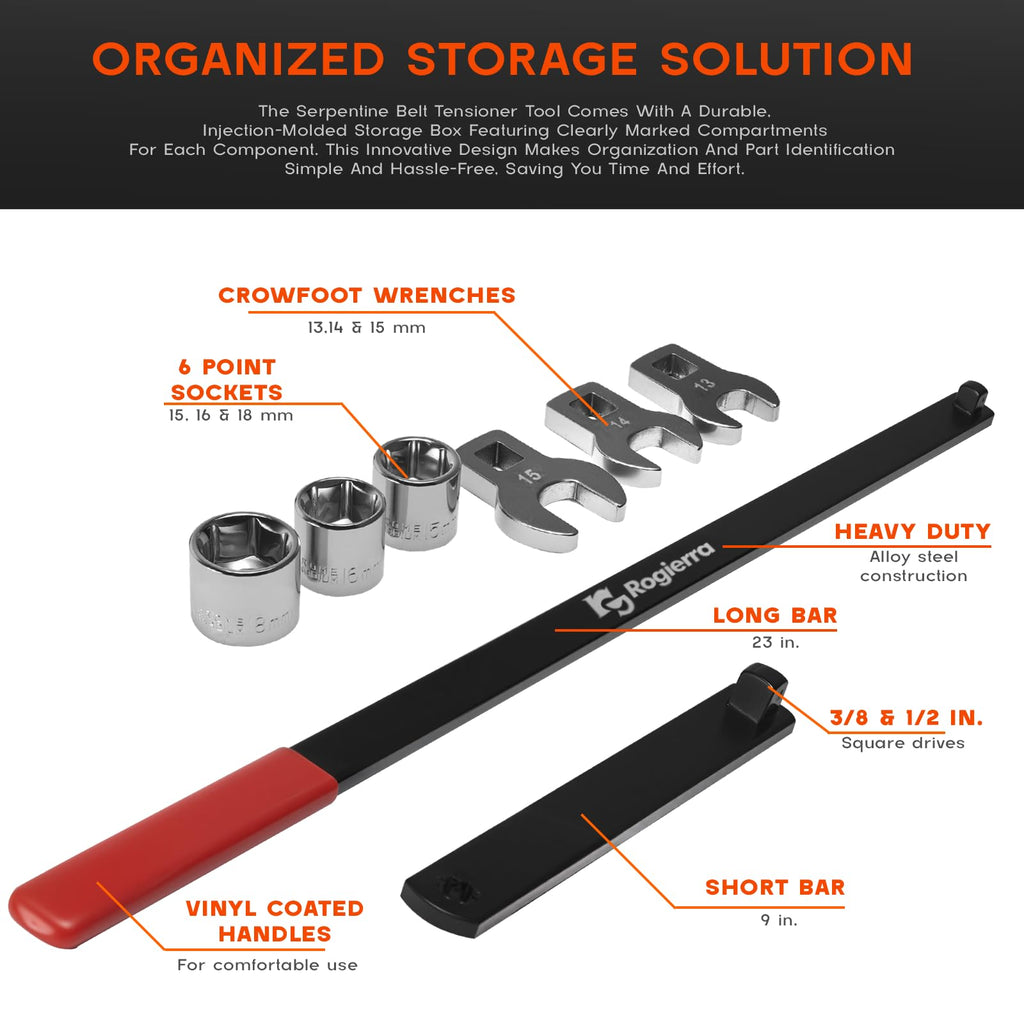 Universal Serpentine Belt Tool Kit, 8PCS B380