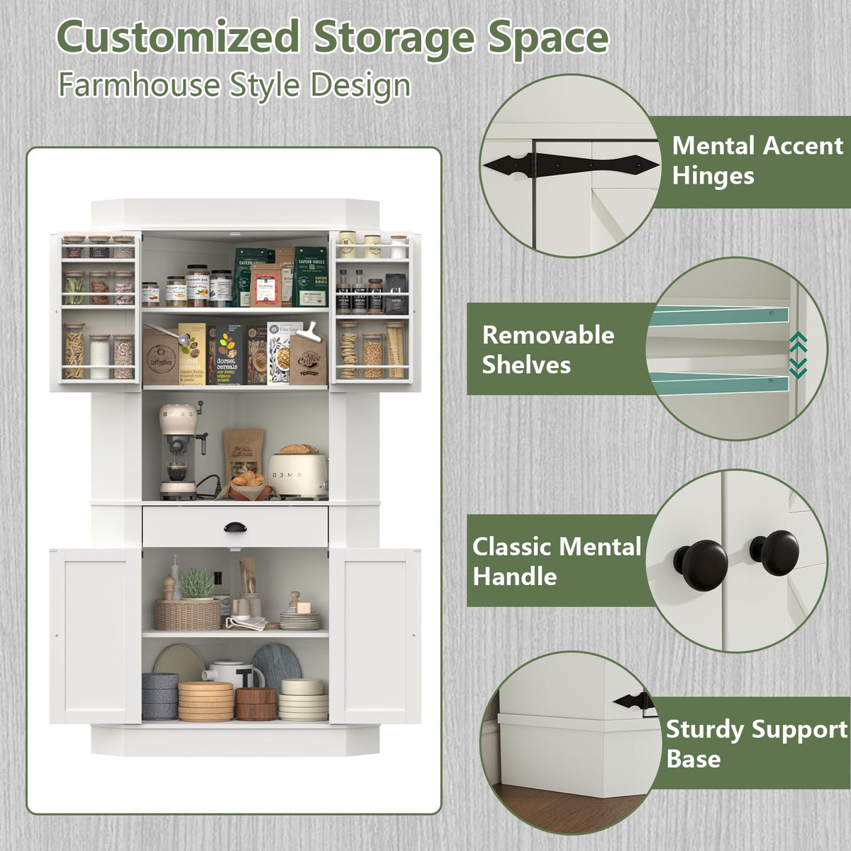 74" Corner Cabinet with Charging Station Z7277