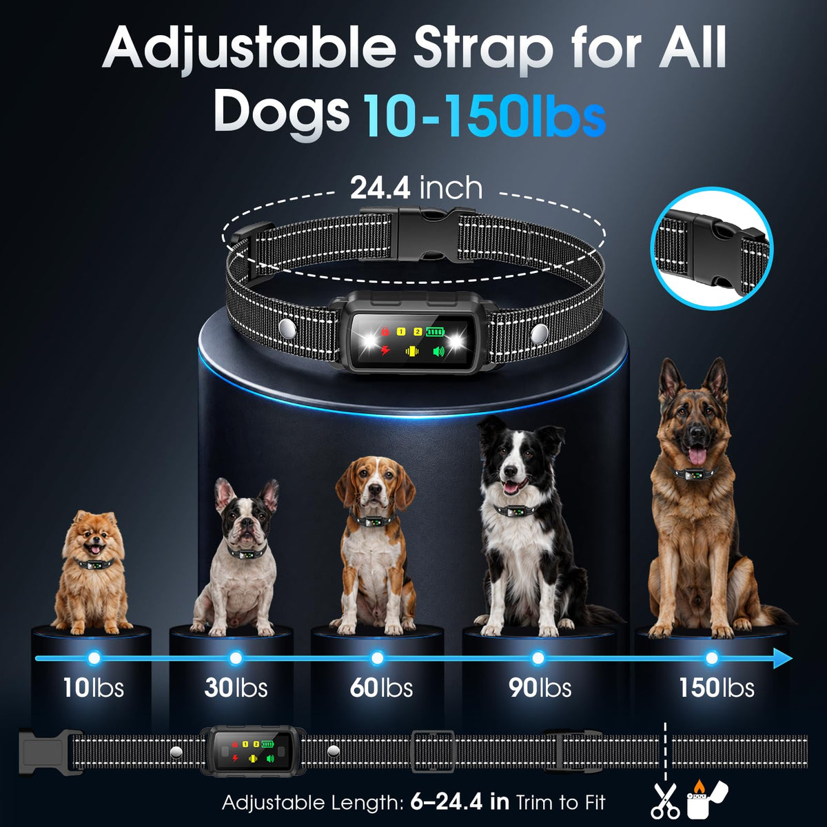 2 Dogs Waterproof Dog Training Collar with Remote O9809