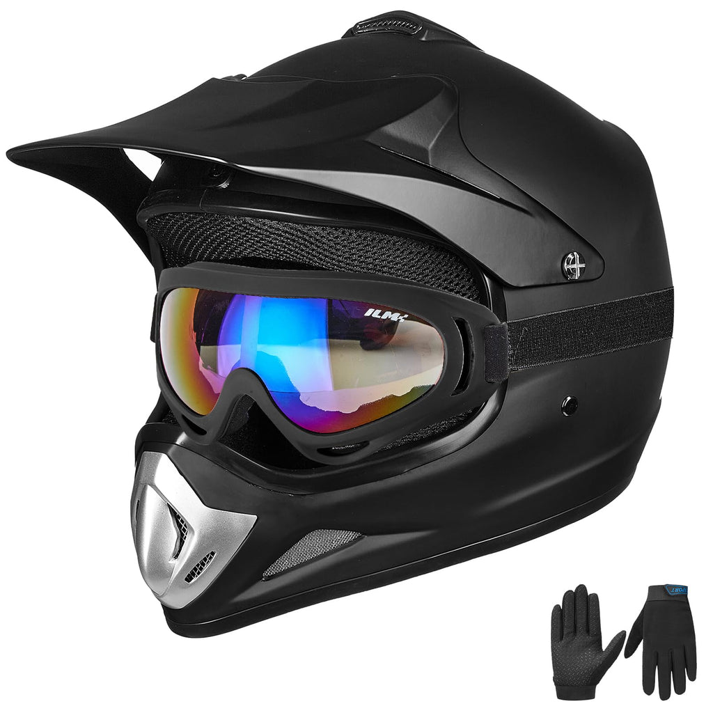 Youth Kids Full Face Motocross Helmet Matte Black J212150