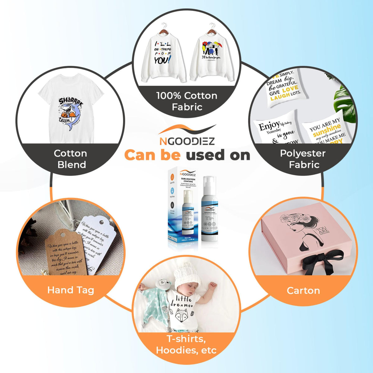 Sublimation Spray for Cotton T-Shirts & Polyester 100ml T955616