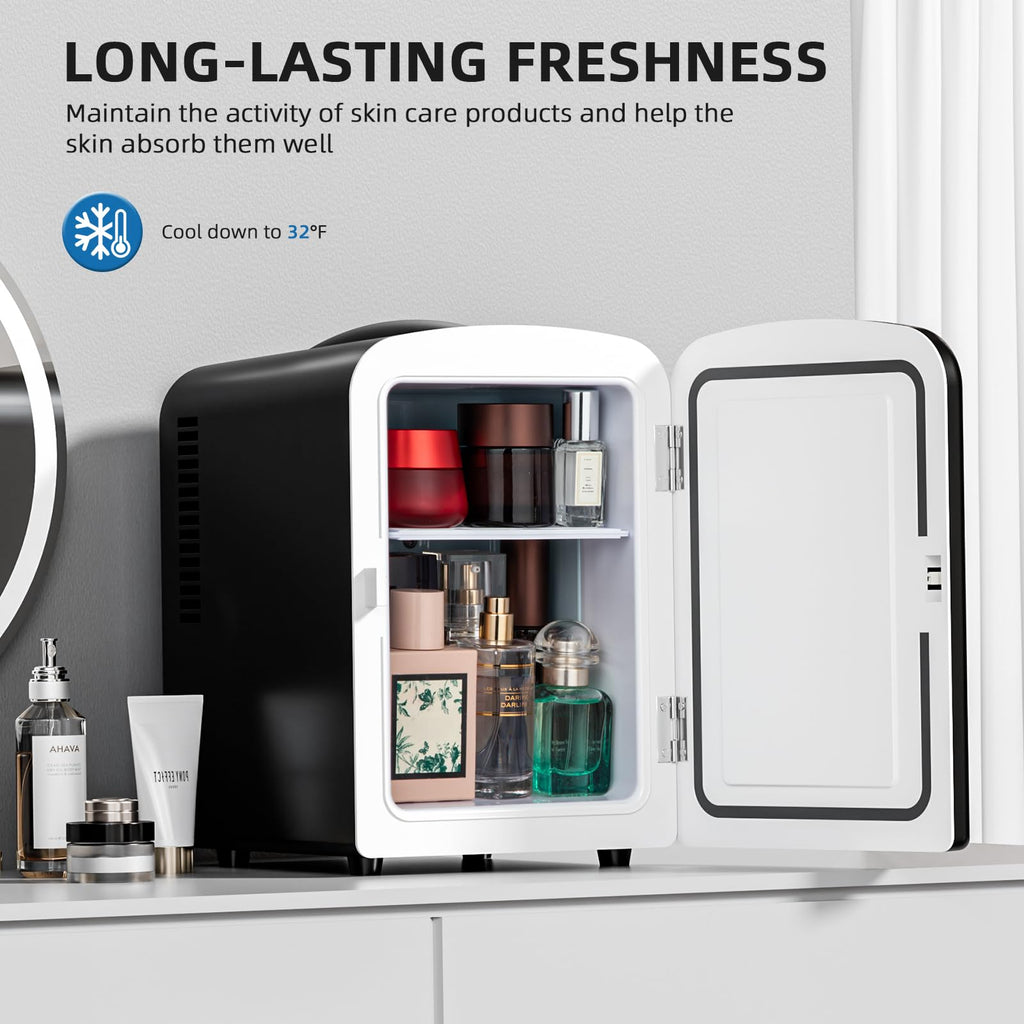 Compact Mini Fridge 4L Black S37125