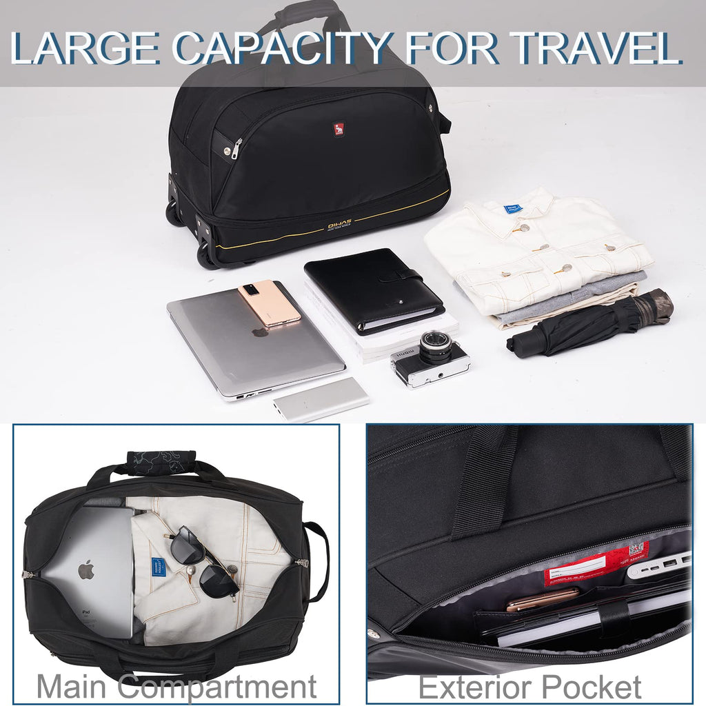 Rolling Duffle Bag with Wheels, 22 inch Carry On Bag I141