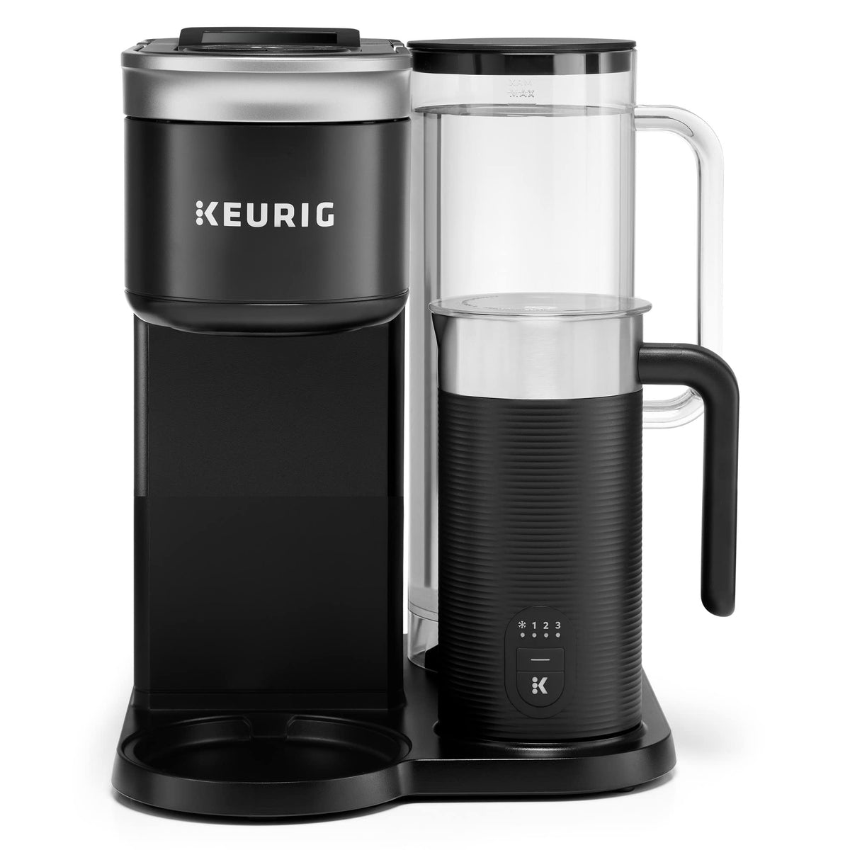 Single Serve Coffee Maker with Built-In Frother, 6 Brew Sizes, Black O872027