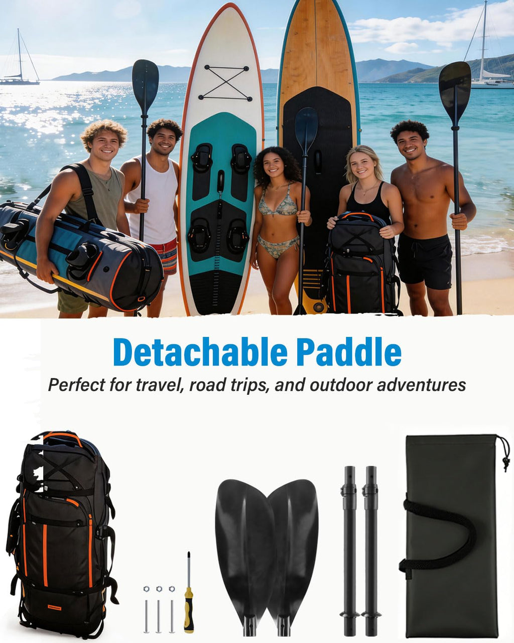 Adjustable Telescopic Kayak Paddle with Storage Bag N7809
