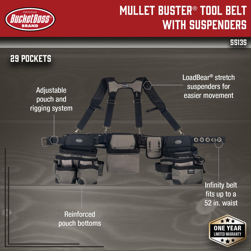 3 Bag Tool Belt with Suspenders W800
